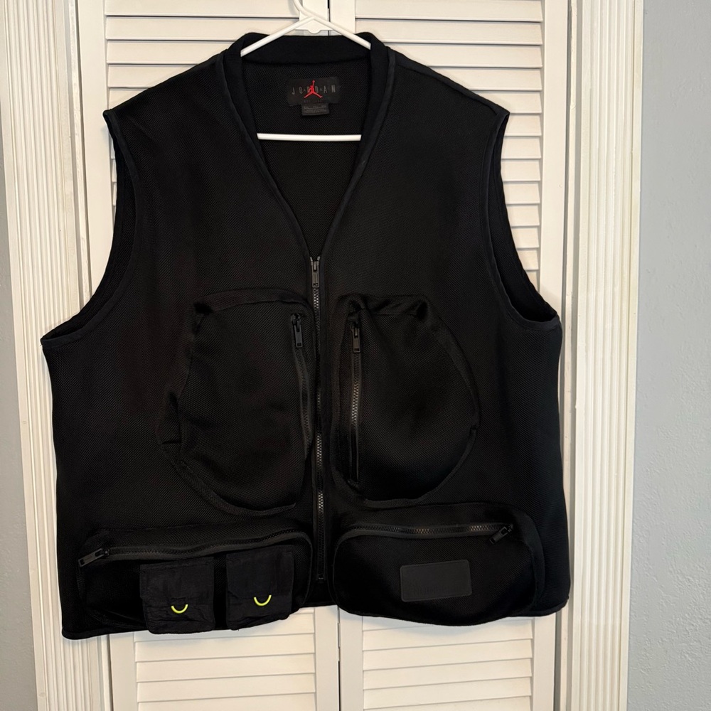 Nike Air Jordan 23 Engineered Spacer Mesh Utility Vest Size XXL Black Pockets